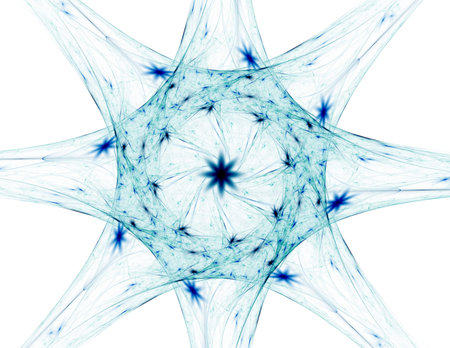 Visually attractive backdrop made of conceptual grids curves and fractal elementsの写真素材