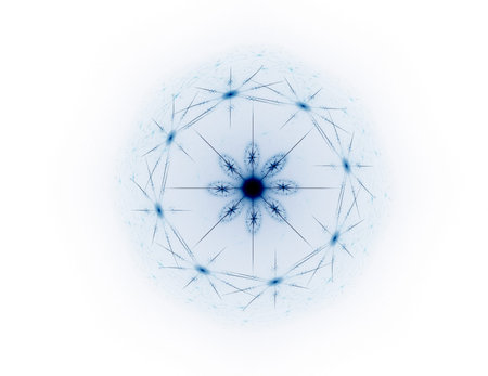 Visually attractive backdrop made of conceptual grids curves and fractal elements