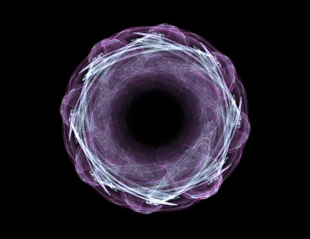 Particles of abstract fractal forms on the subject of nuclear