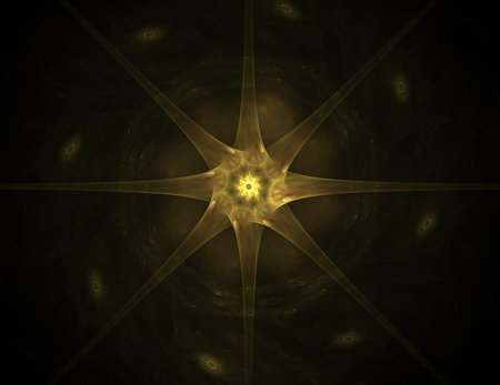 Lacy colorful clockwork pattern. Digital fractal art design.