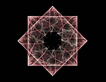 Particles of abstract fractal forms on the subject of nuclearの写真素材