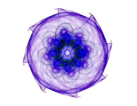 Particles of abstract fractal forms on the subject of nuclear