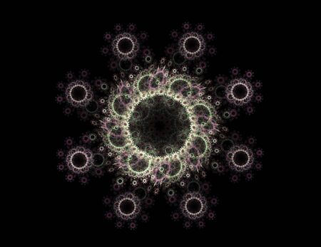 Visually attractive backdrop made of conceptual grids curves and fractal elementsの写真素材