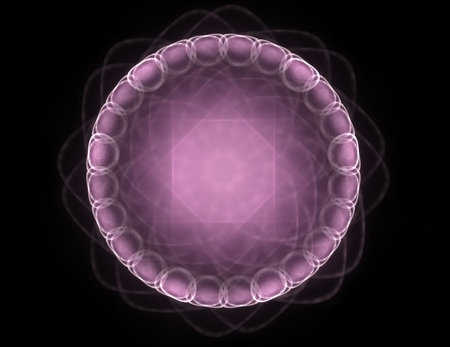 Particles of abstract fractal forms on the subject of nuclear