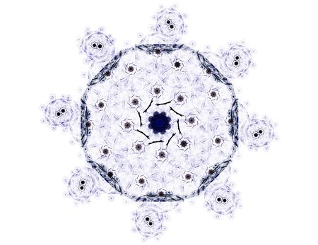 Visually attractive backdrop made of conceptual grids curves and fractal elementsの写真素材