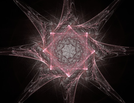 Visually attractive backdrop made of conceptual grids curves and fractal elementsの写真素材