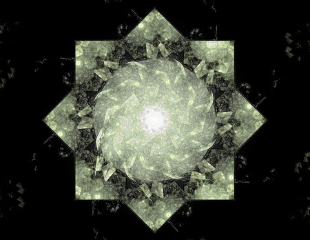 Visually attractive backdrop made of conceptual grids curves and fractal elementsの写真素材