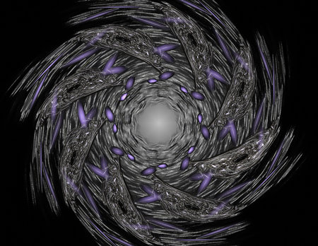 Geometry of Space series. Visually attractive backdrop made of conceptual grids curves and fractal...
