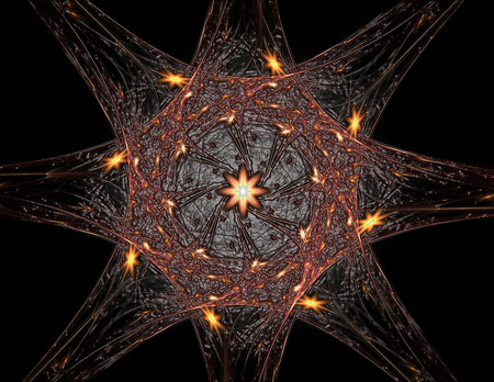 Geometry of Space series. Visually attractive backdrop made of conceptual grids curves and fractal elements suitable as element for layouts on physics mathematics technology science and education.の写真素材