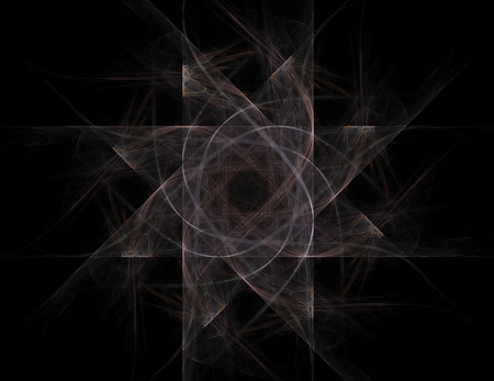Geometry of Space series. Visually attractive backdrop made of conceptual grids curves and fractal elements suitable as element for layouts on physics mathematics technology science and education.の写真素材
