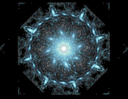 Particles of abstract fractal forms on the subject of nuclear physics