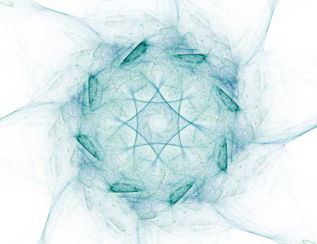 Visually attractive backdrop made of conceptual grids curves and fractal elements