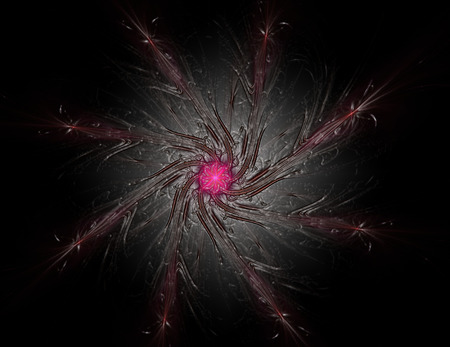 Lacy colorful clockwork pattern. Digital fractal art design.の写真素材