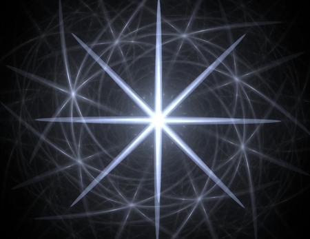 Particles of abstract fractal forms on the subject of nuclear physics science and graphic design. Geometry sacred futuristic quantum digital hologram texture in development wave surreal design.の写真素材