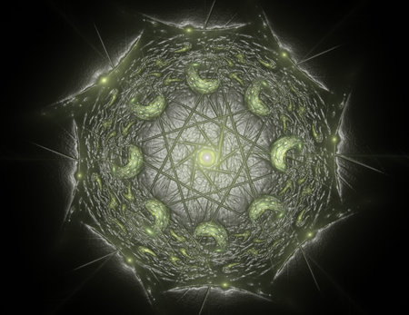 Particles of abstract fractal forms on the subject of nuclear physics