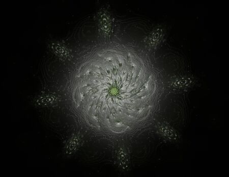 Lacy colorful clockwork pattern. Digital fractal art design.の写真素材