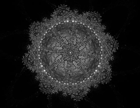 Geometry of Space series. Visually attractive backdrop made of conceptual grids curves and fractal...