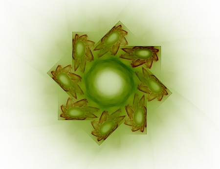 Lacy colorful clockwork pattern. Digital fractal art design.の写真素材