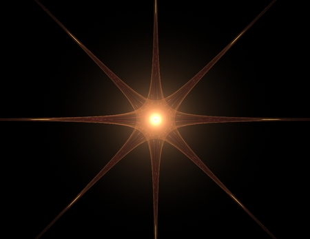 Colorful glowing neuron fractalの写真素材