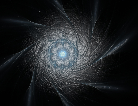 Colorful glowing neuron fractalの写真素材