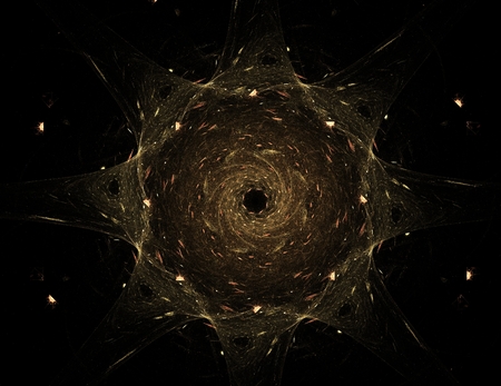 Abstract fractal background - computer-generated image. Digital art. Converging toward the center of the circles. For covers, posters, desktop wallpaperの写真素材