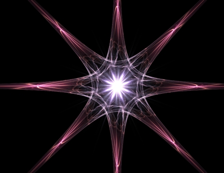 Colorful glowing neuron fractalの写真素材