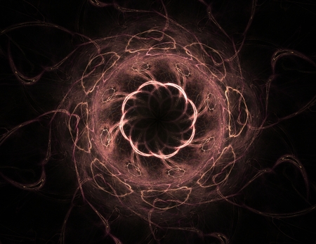 Colorful glowing neuron fractalの写真素材