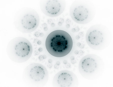 fractal radial pattern on the subject of science, technology and design