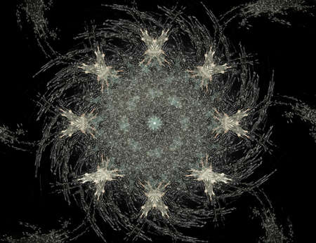 Geometry of Space series. Visually attractive backdrop made of conceptual grids curves and fractal elements suitable as element for layouts on physics mathematics technology science and educationの写真素材