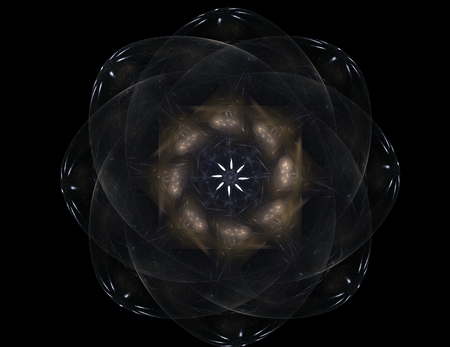 Colorful glowing neuron fractalの写真素材