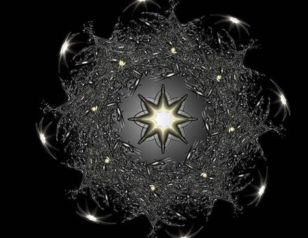 Abstract lens flare space or time travel concept backgroundの写真素材