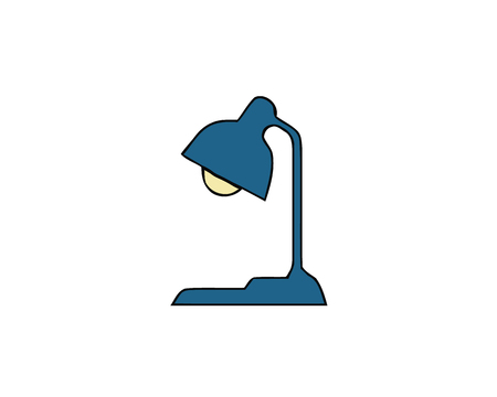 Table lamp vector icon on white background. Table lamp modern icon for graphic and web design. Table lamp flat vector icon illustrationのイラスト素材