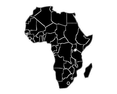 AFRICA MAP, AFRICAN MAP, MAP OF AFRICAのイラスト素材
