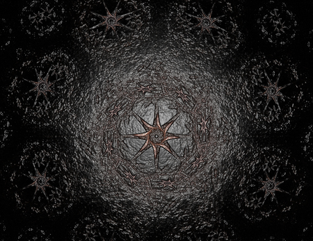 An abstract computer generated modern fractal design on white background. Abstract fractal color texture. Digital art. Abstract Form & Colors. Abstract fractal element pattern for your design. Bright marine flower star. Beautiful abstract fractal flowerの写真素材