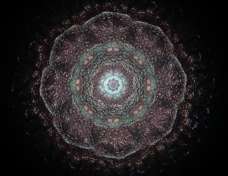 Geometry of Space series. Visually attractive backdrop made of conceptual grids curves and fractal elements suitable as element for layouts on physics mathematics technology science and educationの写真素材