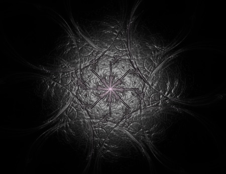 Geometry of Space series. Visually attractive backdrop made of conceptual grids curves and fractal elements suitable as element for layouts on physics mathematics technology science and educationの写真素材