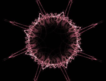 Abstract fractal background - computer-generated image. Digital art. Converging toward the center of the circles. For covers, posters, desktop wallpaperの写真素材