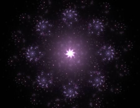 Abstract fractal color background with crossing circles and oval. Motion illustration.の写真素材