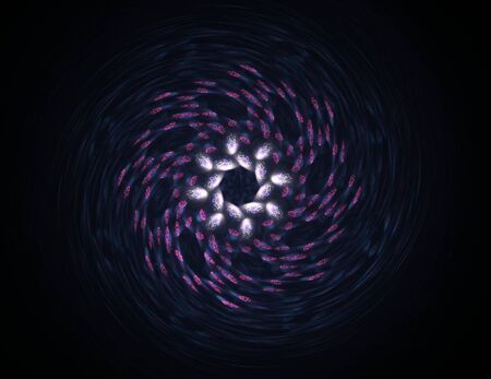 Abstract fractal background - computer-generated image. Digital art. Converging toward the center of the circles. For covers, posters, desktop wallpaperの写真素材
