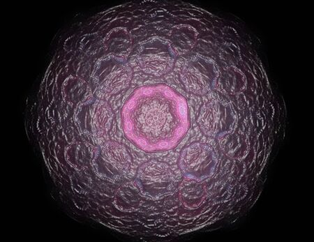 Abstract fractal color background with crossing circles and oval. Motion illustration.の写真素材