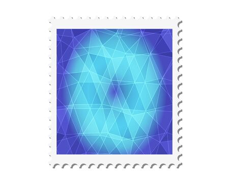 Vector postal stamp frame background. Abstract vector illustration.のイラスト素材