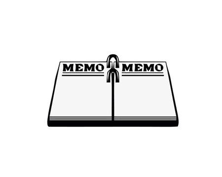 Blank open notebook with pen and scratch paper, Business template mock up for adding your textのイラスト素材