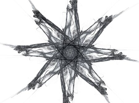 Computer generated fractal artwork for creative design, art and entertainment. Background with rotating spheres.の写真素材