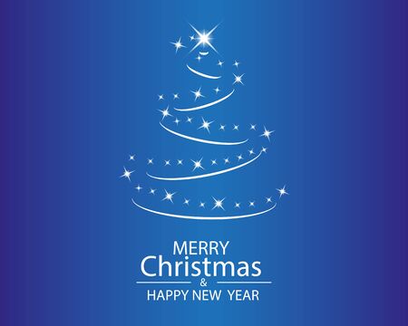 We Wish You A Merry Christmas. Unique hand drawn typographic poster on blue background with snowflakes. Vector art. Perfect design for cards, wallpaper, posters, banners, invitations. Xmas design.のイラスト素材