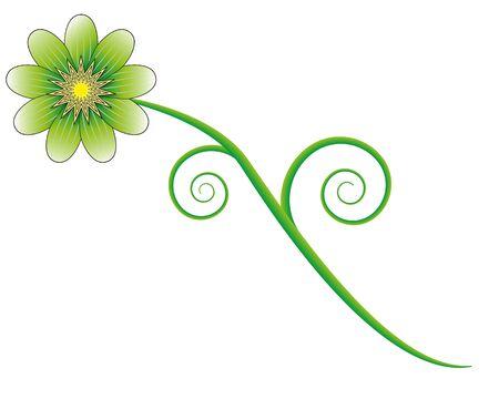 Vector eco leaves and green wave. Abstract ecology backgroundのイラスト素材