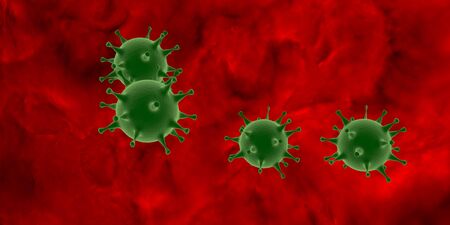 Coronavirus Bacteria Cell Icon, 2019-nCoV Novel Coronavirus Bacteria. Danger, virus, flu. Analysis and test, experimentation. Dangerous Coronavirus covid-19 Cellの写真素材