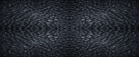 Fish scale dark pattern on raw concrete cement space to decorative style. Seamless texture...