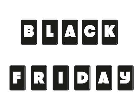 Vector set of realistic isolated blank price tag coupons for Black Friday sale for decoration and covering on the white background.のイラスト素材