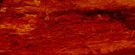 Red background with texture and distressed vintage grunge and watercolor paint stains in elegant...