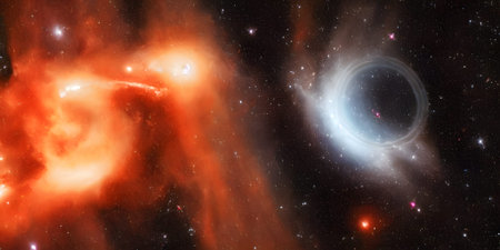 Endless universe with stars and galaxies in outer space.